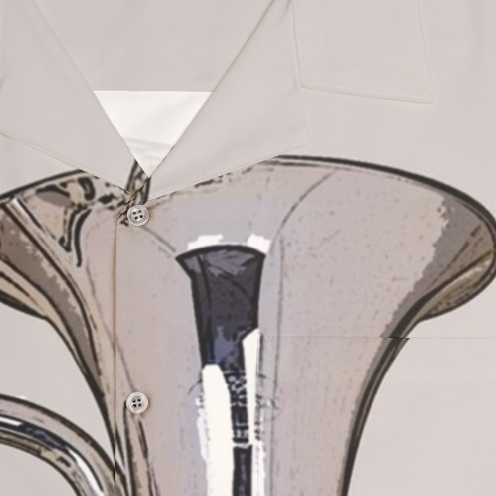 Big Silver Euphonium Hawaiian Shirt - Detail