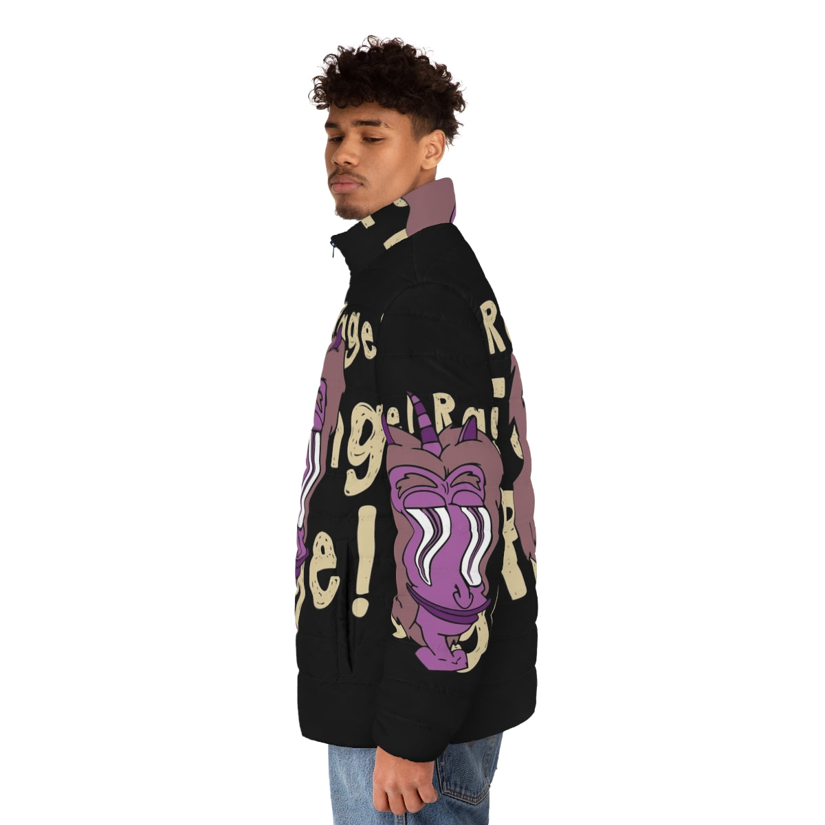 Big Mouth Hormone Monster Puffer Jacket - men side left