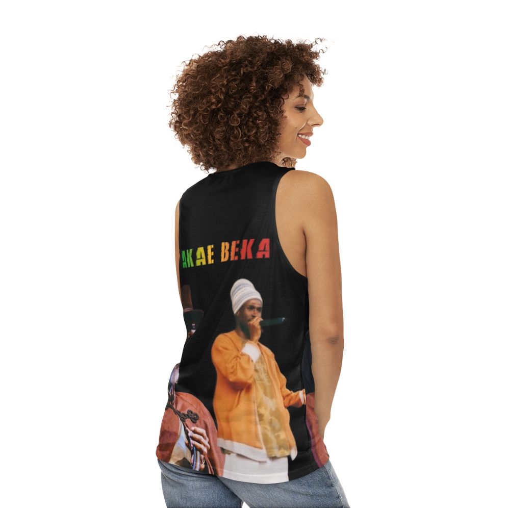 Akae Got Midnite Unisex Rastafarian Tank Top - women back