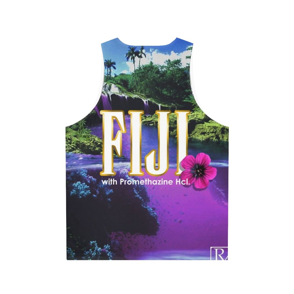 Purple vaporwave aesthetic unisex tank top - Back