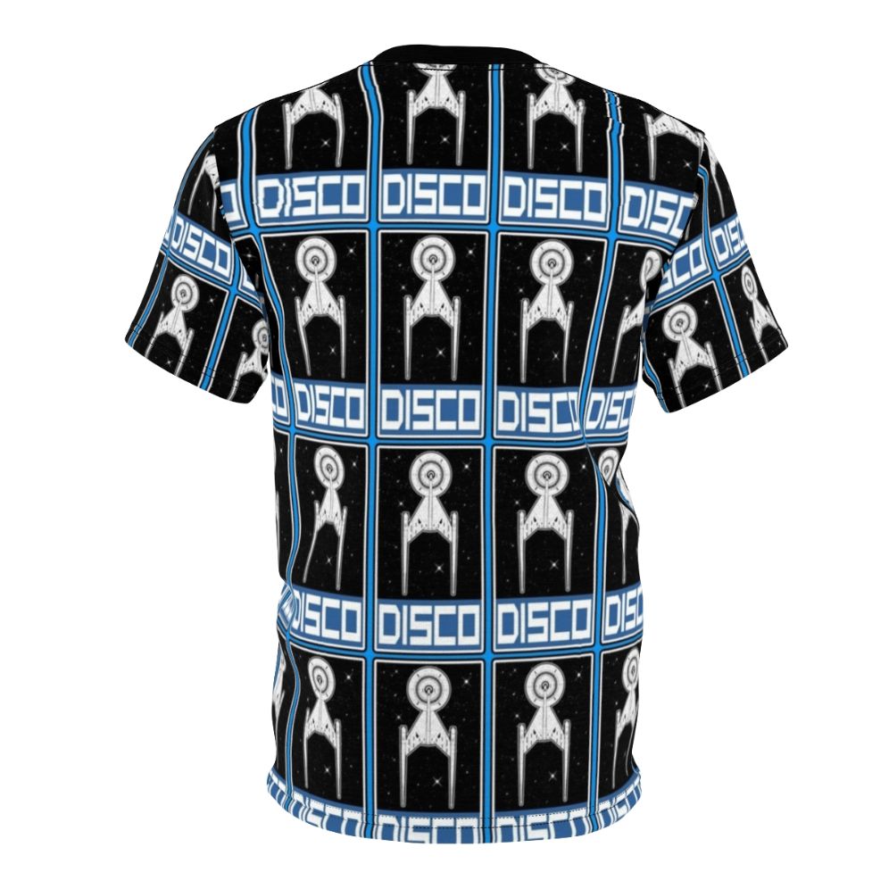 Retro Disco Blue Space Exploration T-shirt - Back