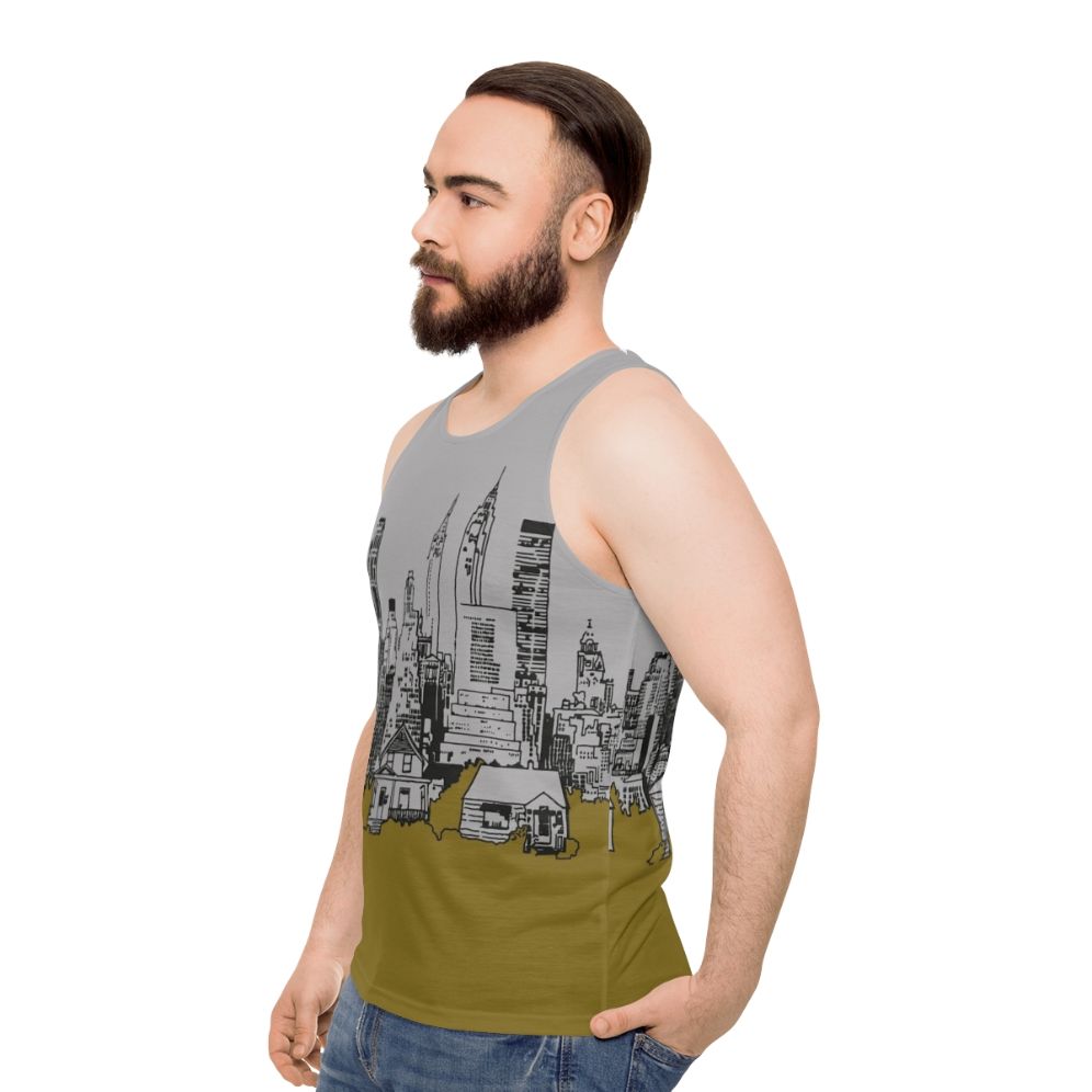 Unisex tank top featuring the album cover of "The Hissing of Summer Lawns" by Joni Mitchell - men side