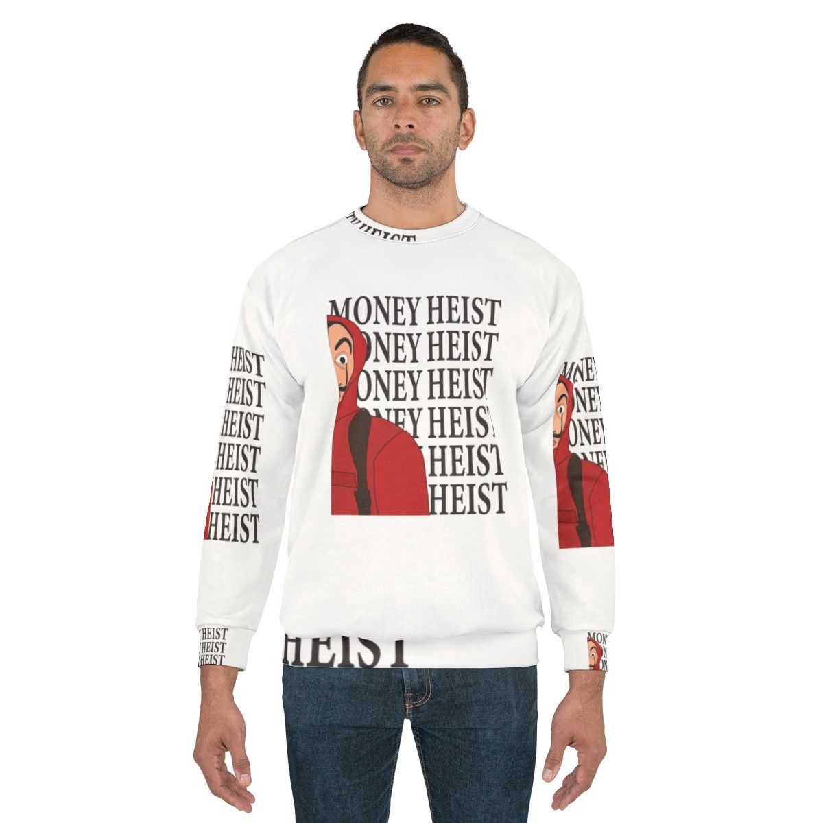 Money Heist Sweatshirt featuring the iconic characters from the Netflix series - men