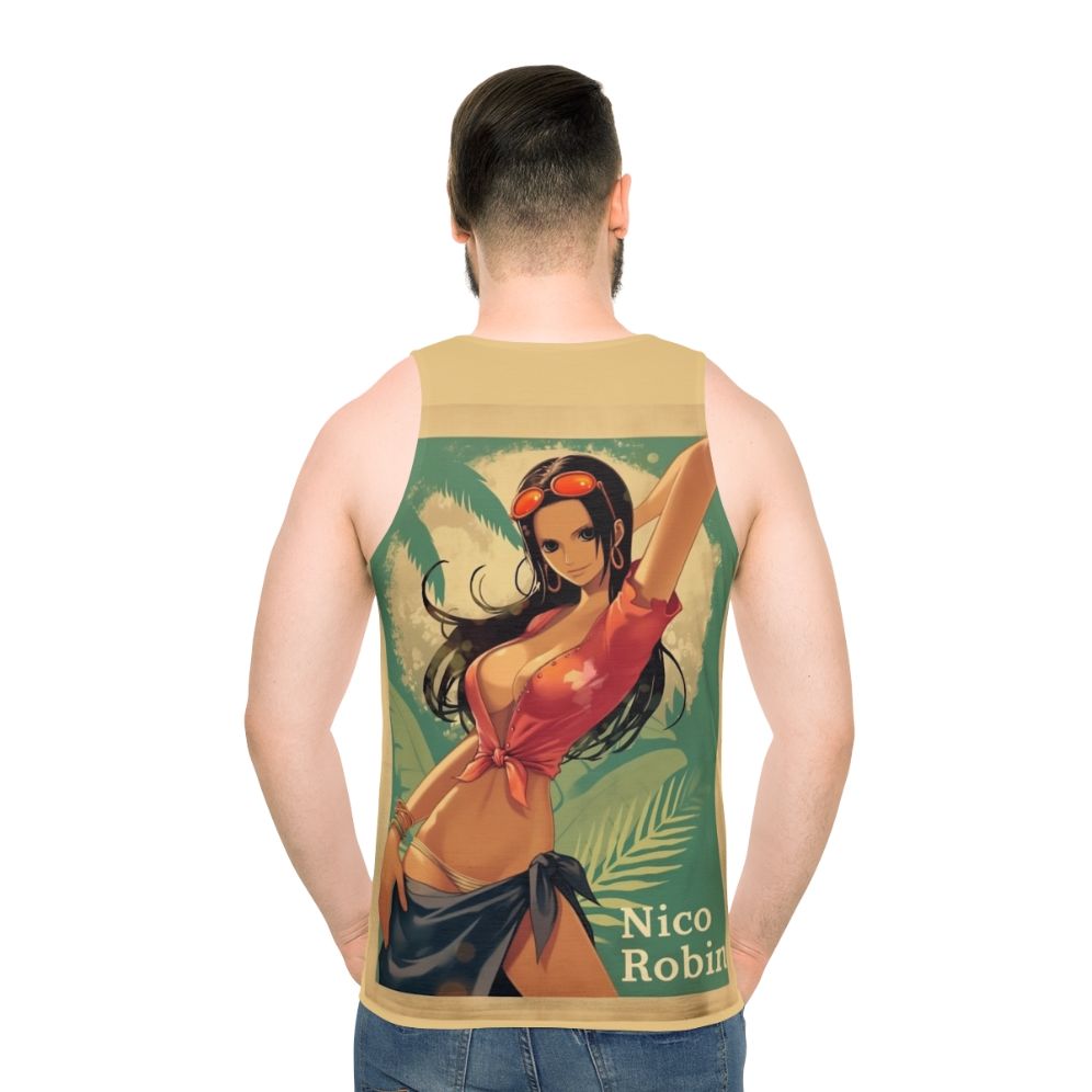 Pinup Anime Nico Robin Devil Child Unisex Tank Top - men back