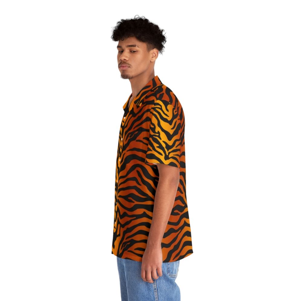 Tiger stripe print Hawaiian shirt - People Left