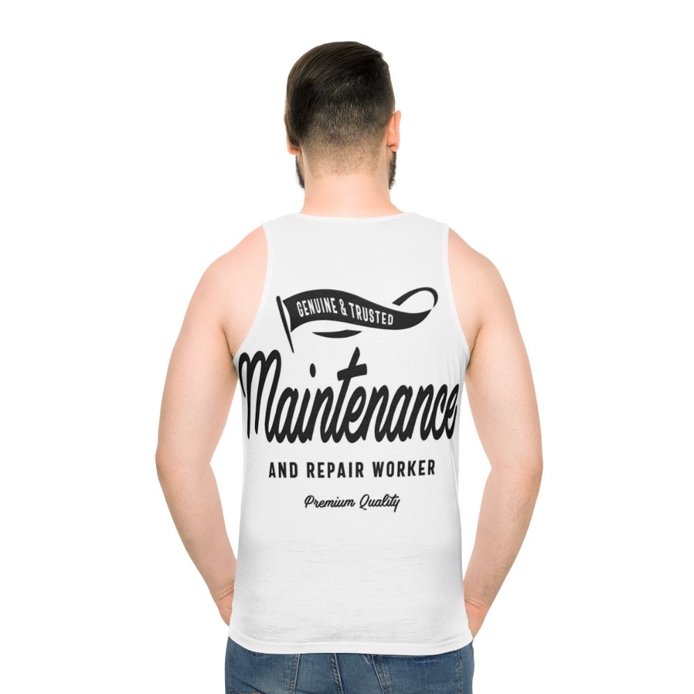 Maintenance and Repair Worker Unisex Tank Top - men back