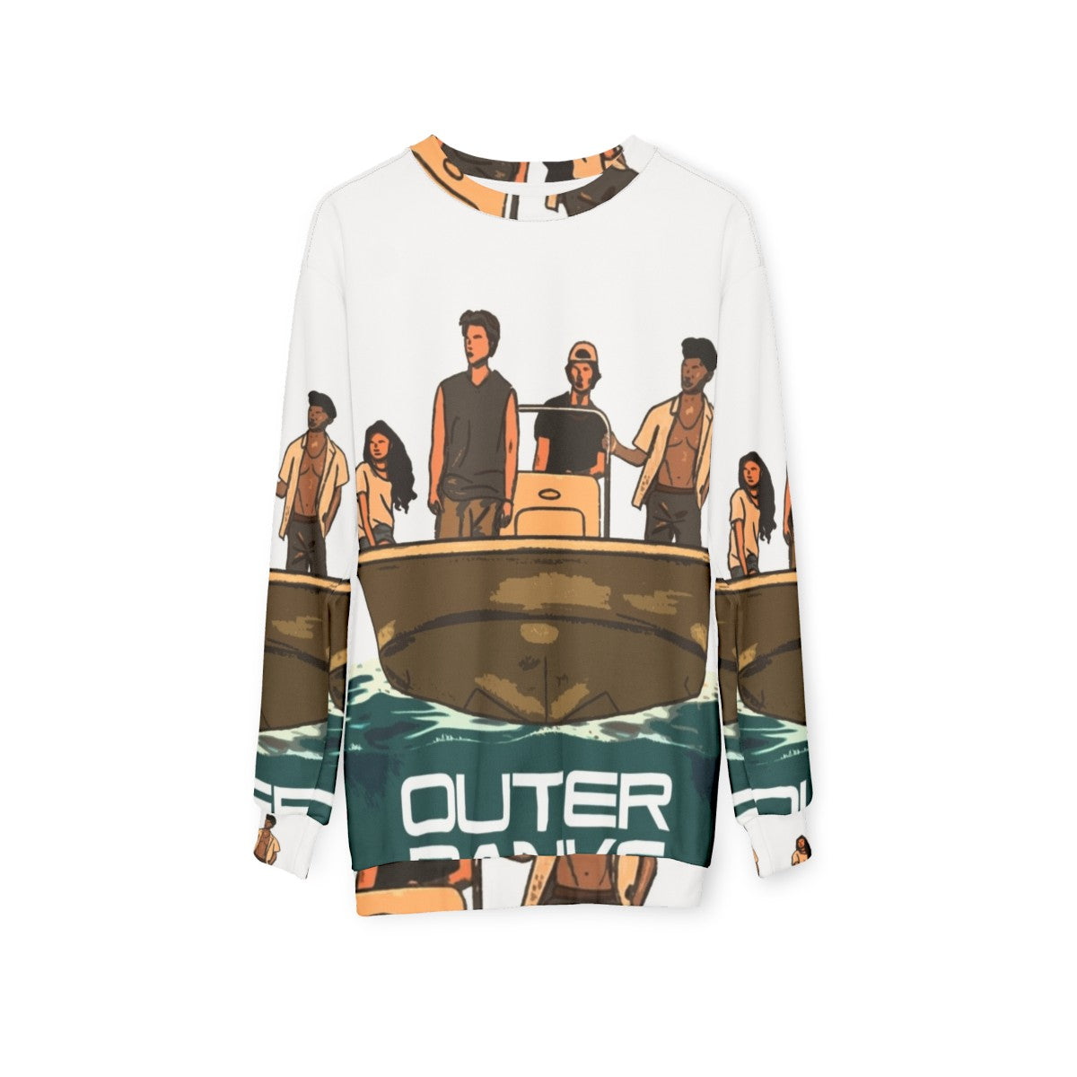 Outer Banks Inspired Sweatshirt with Netflix Series Characters - hanging