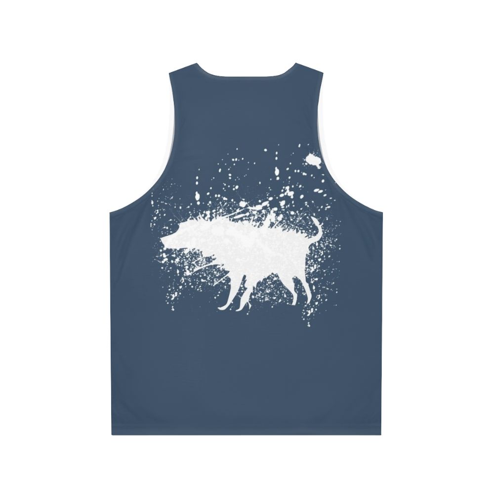 Banksy Splash Dog Unisex Tank Top - Back