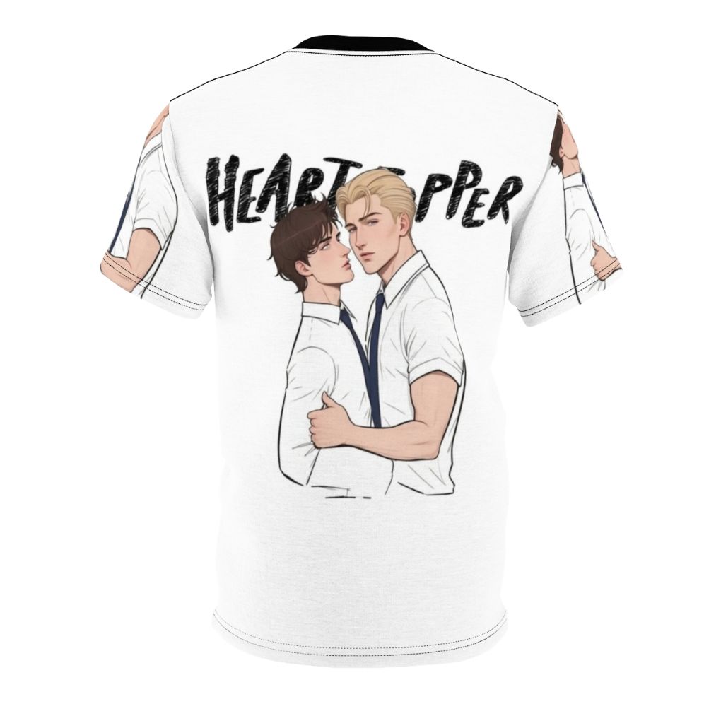 Heartstopper Nick and Charlie Inspired AOP T-shirt - Back