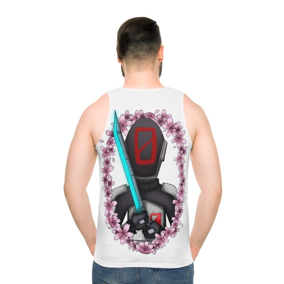 Borderlands Zer0 Cherry Blossom Unisex Tank Top - men back