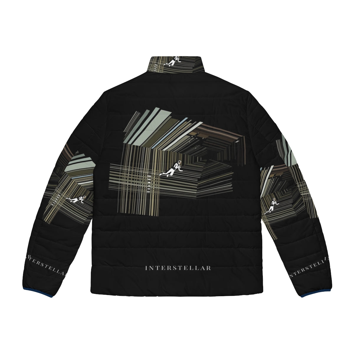 Interstellar puffer jacket with galaxy print design - Back