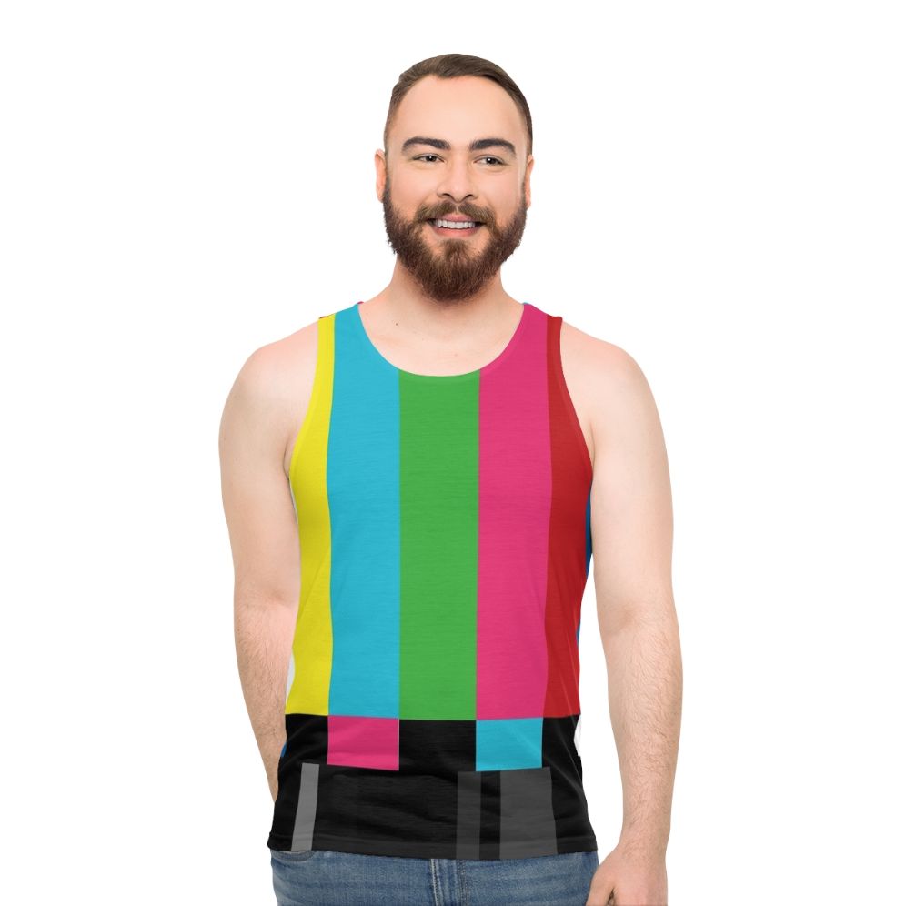 Retro TV Color Bars Unisex Tank Top - men