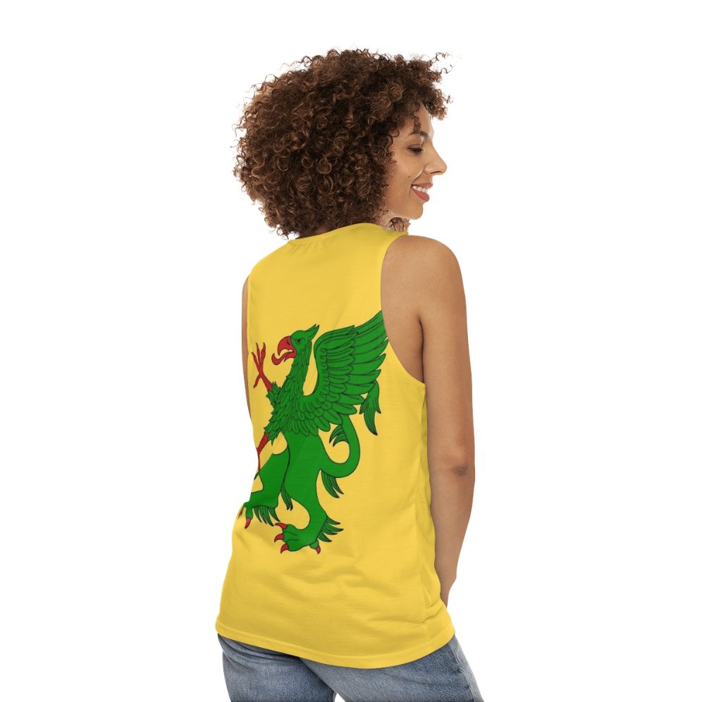 Green griffin unisex tank top - women back