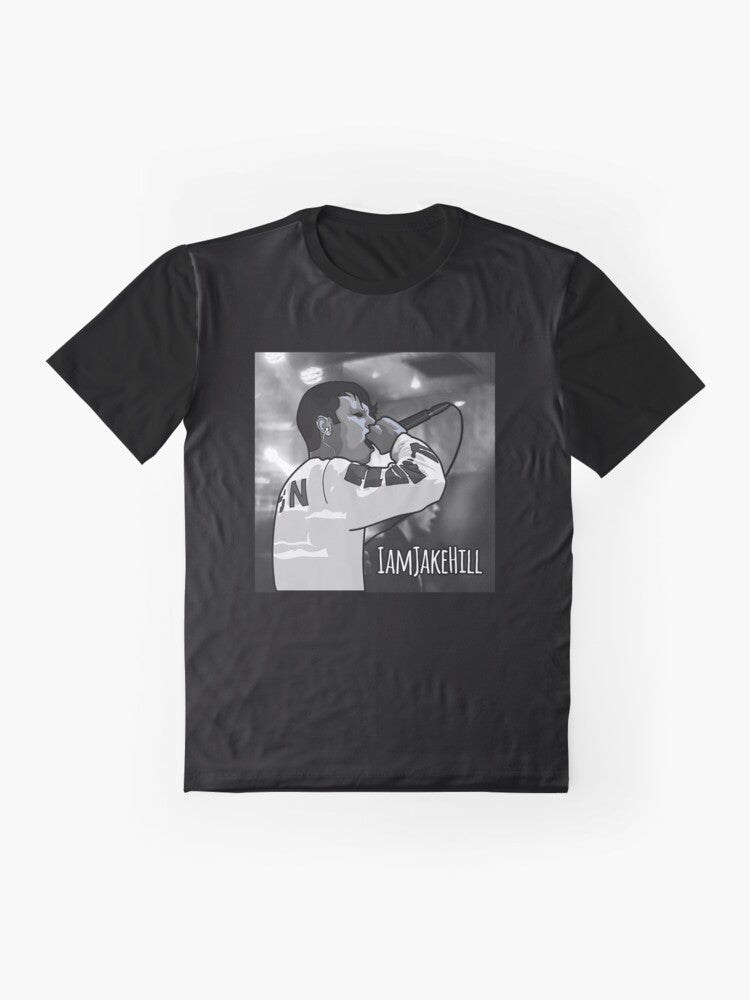 "I Am Jake Hill" graphic t-shirt featuring the rapper Jake Hill - Flat lay