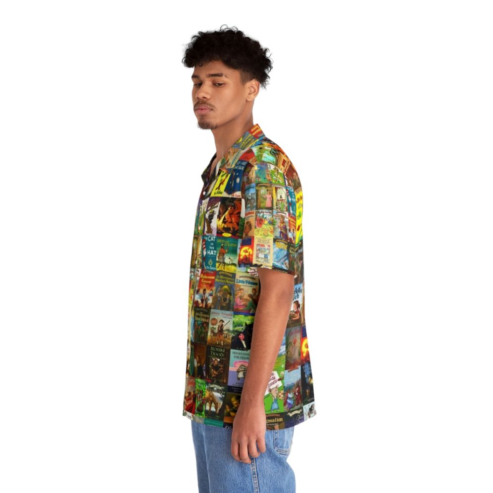 Children's Books Hawaiian Shirt - Tropical Print Clothing for Young Literature Fans - People Left