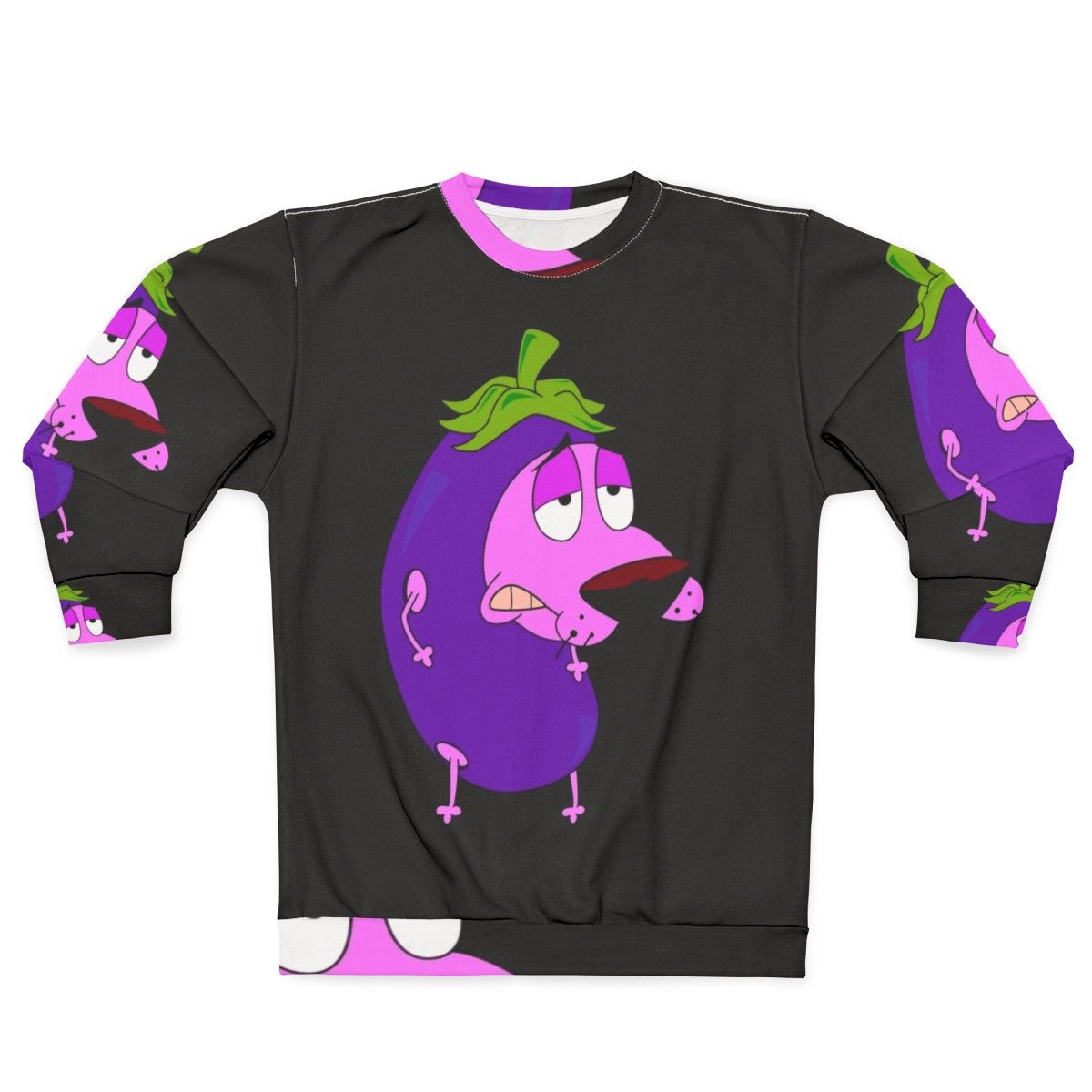 Courage The Cowardly Dog Sweatshirt featuring the iconic pink anthropomorphic dog character