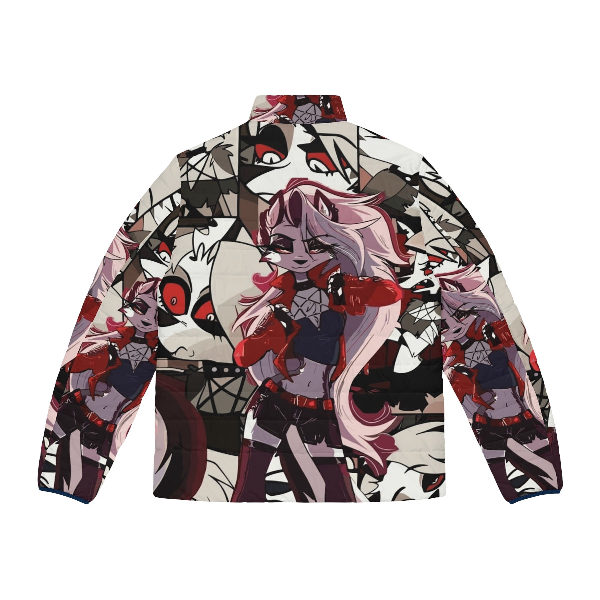 Helluva Boss Loona Puffer Jacket 5 - Anime inspired cosplay apparel featuring the character Loona from the series Helluva Boss - Back