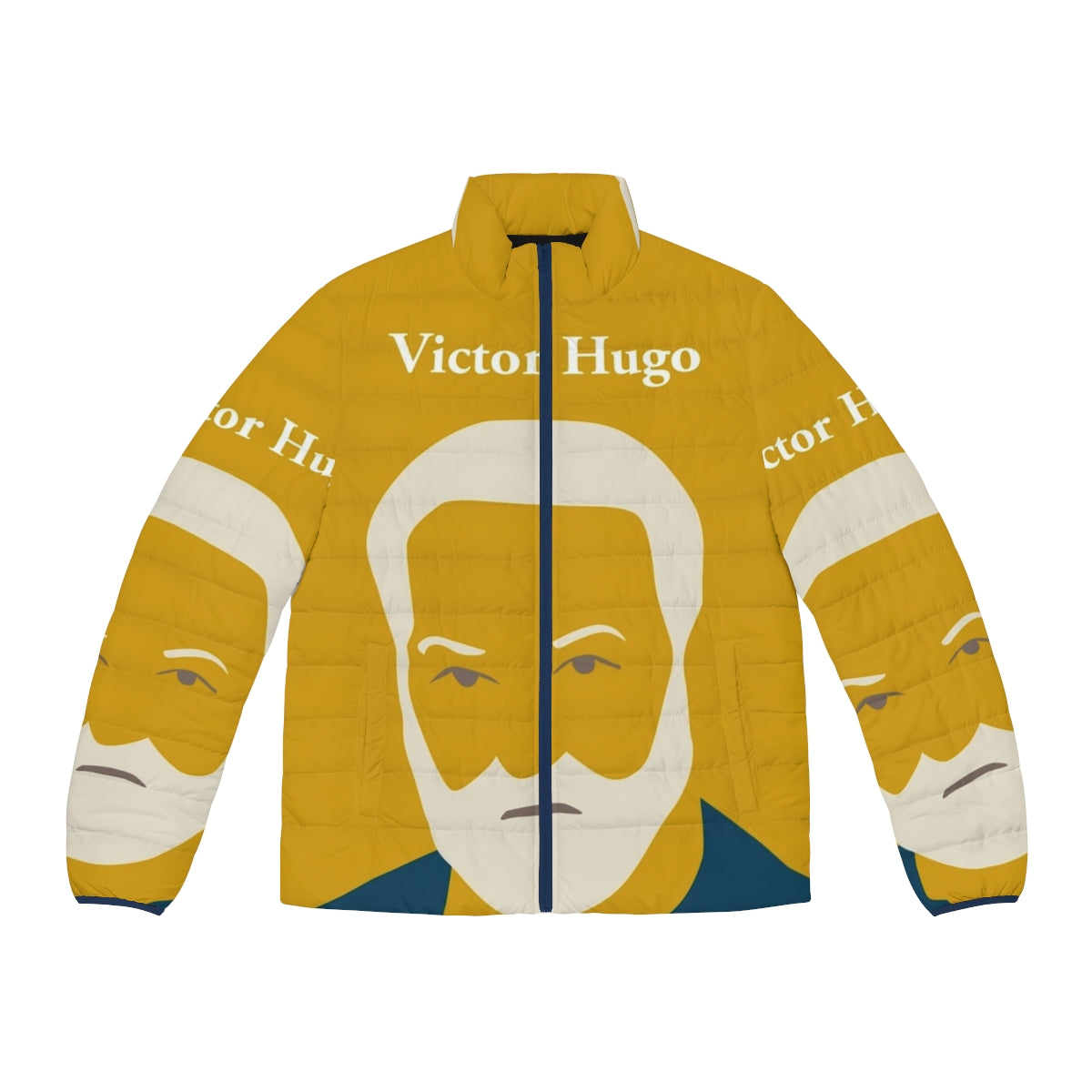 Victor Hugo Puffer Jacket, featuring the renowned French writer and philosopher