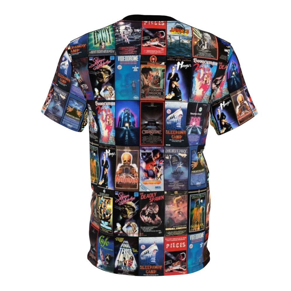 Vintage-style t-shirt featuring a retro horror VHS artwork design - Back