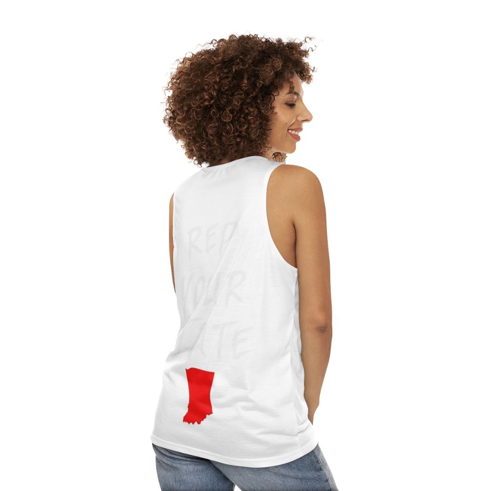 Indiana state pride unisex tank top - women back