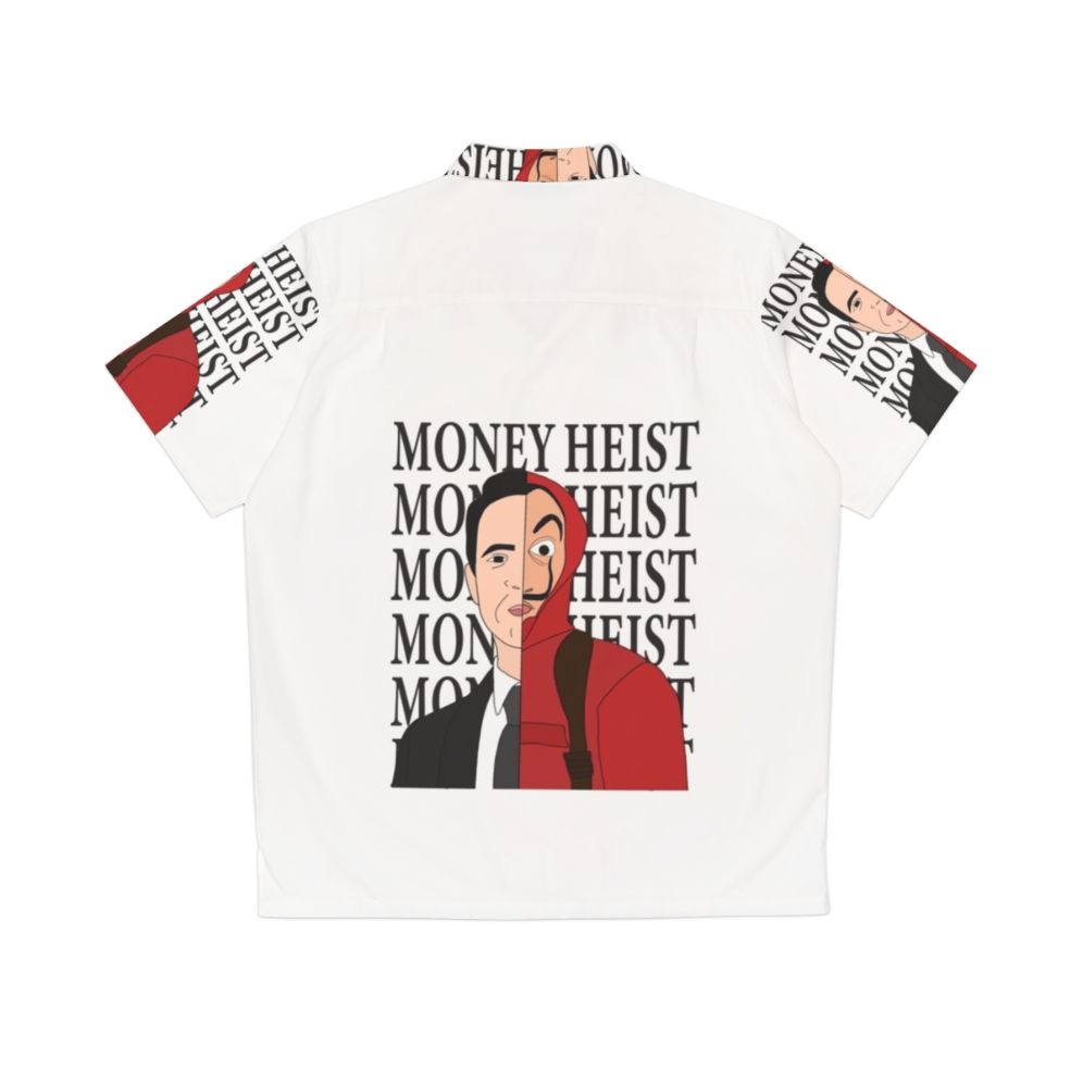 Berlin illustration Hawaiian shirt, Money Heist Netflix merchandise - Back