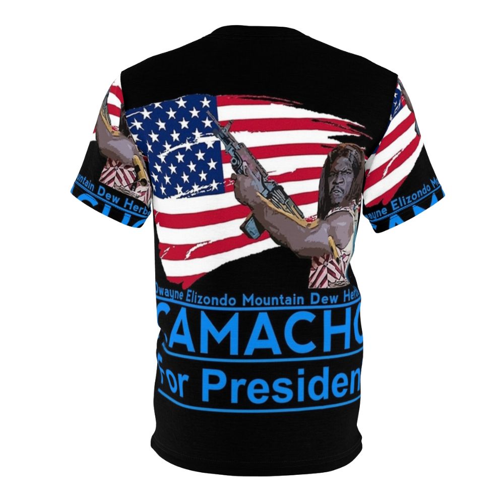 Camacho-Inspired Custom T-Shirt featuring a fictional presidential candidate - Back