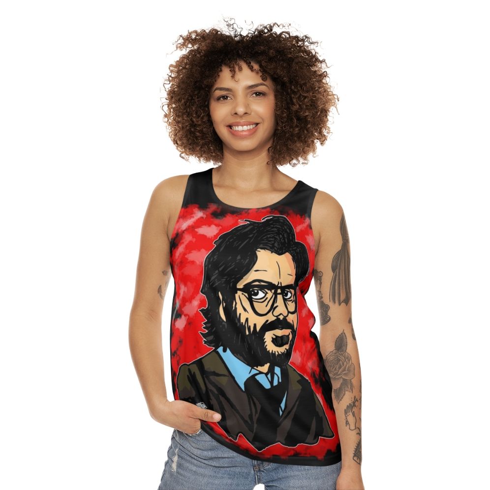 Professor from Money Heist Unisex Tank Top - women