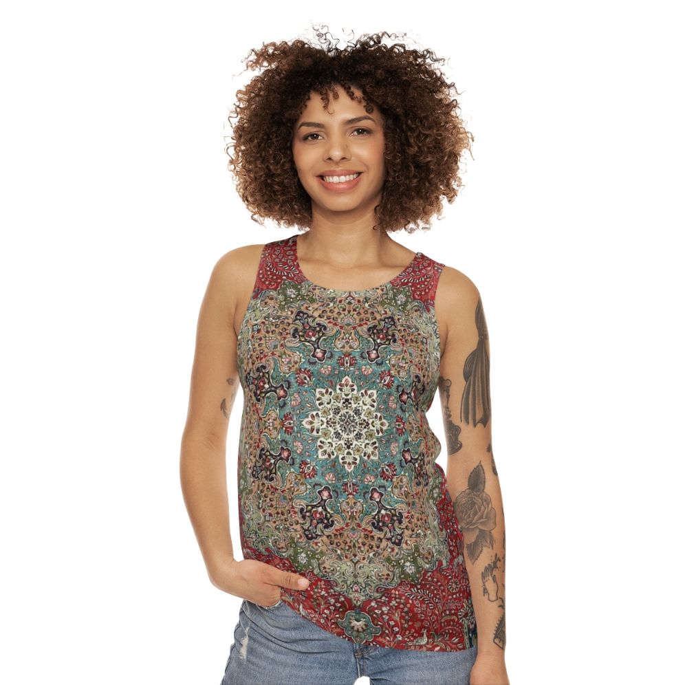 Vintage Antique Persian Rug Print Unisex Tank Top - women