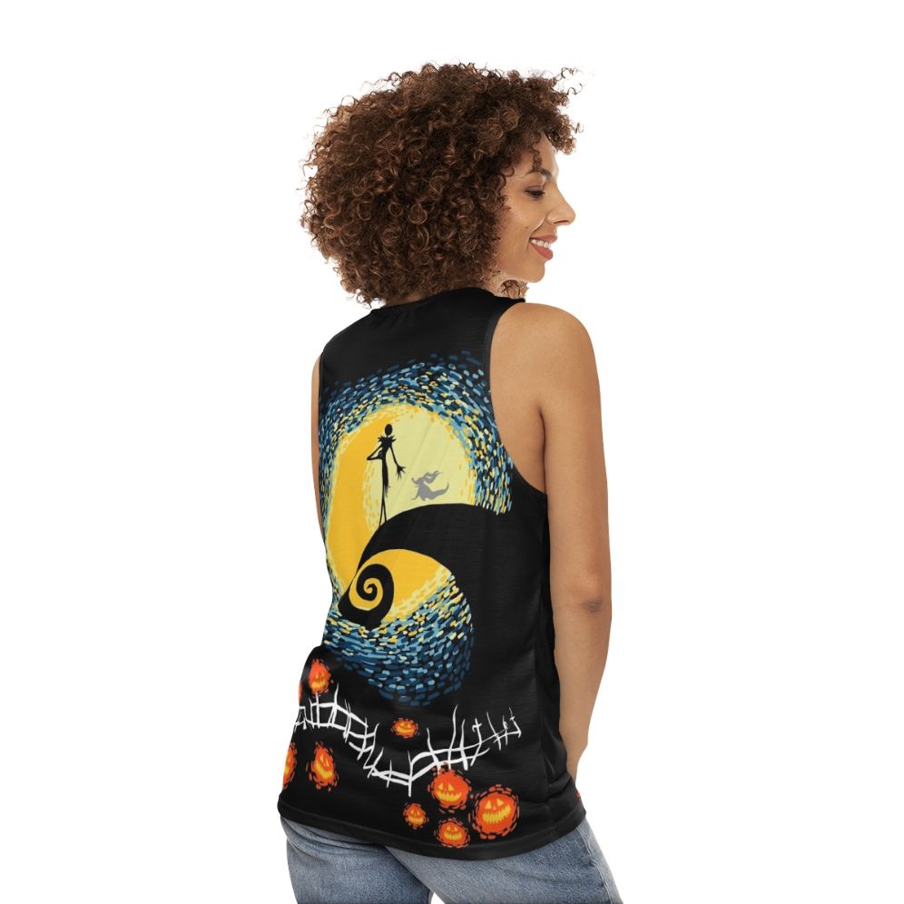 Starry Nightmare Jack Skellington Unisex Tank Top - women back