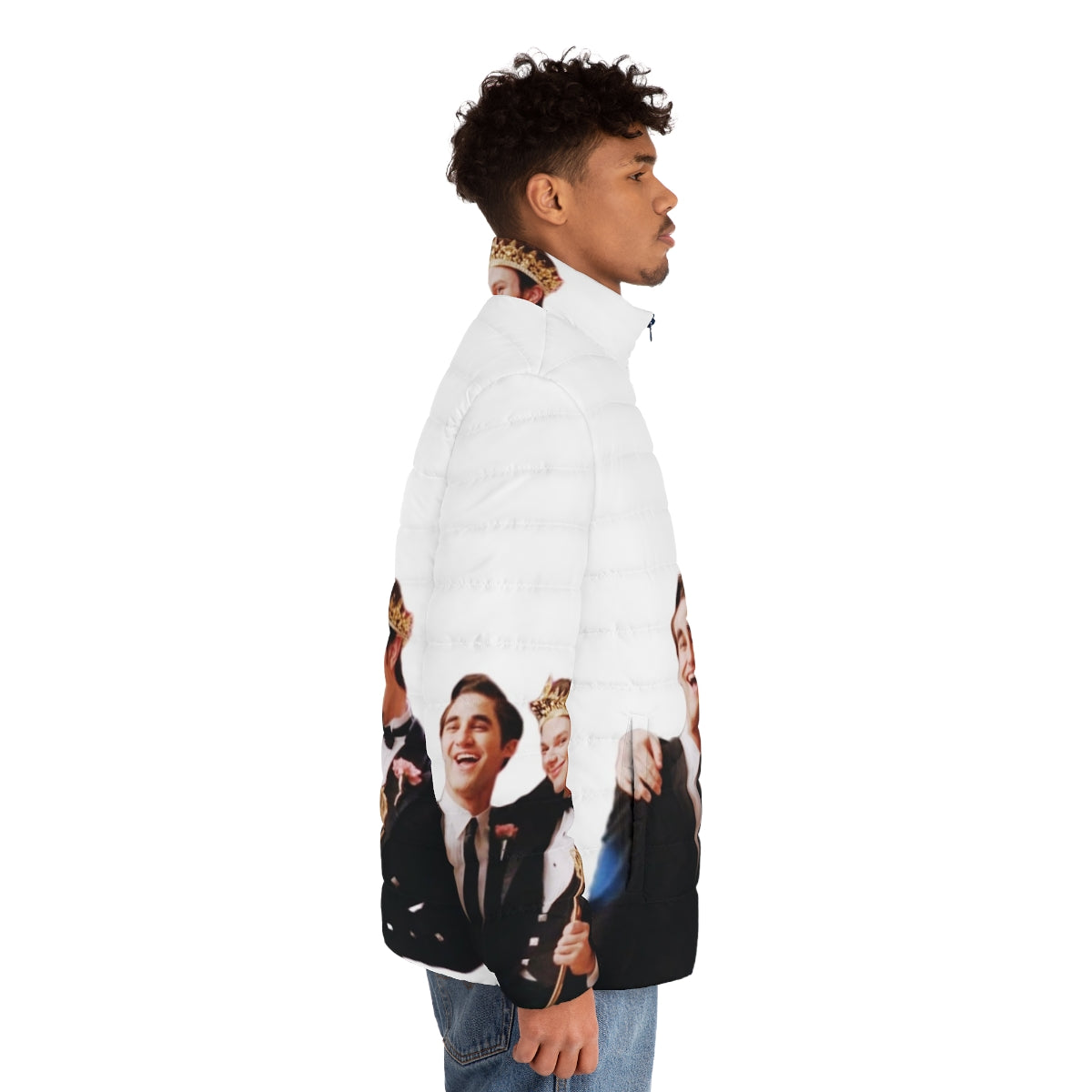 Darren Criss and Chris Colfer inspired puffer jacket for prom - men side right