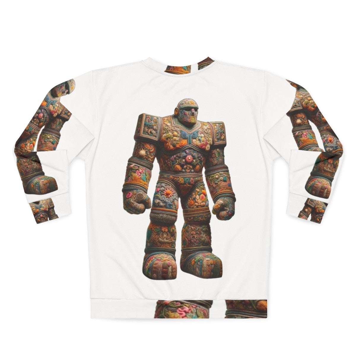 Embroidered Golem Sweatshirt for Fantasy Enthusiasts - Back