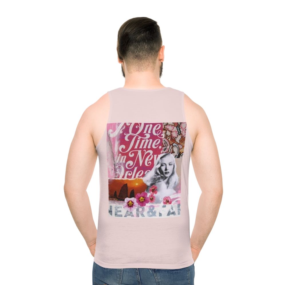 Vintage Veronica Lake collage unisex tank top - men back