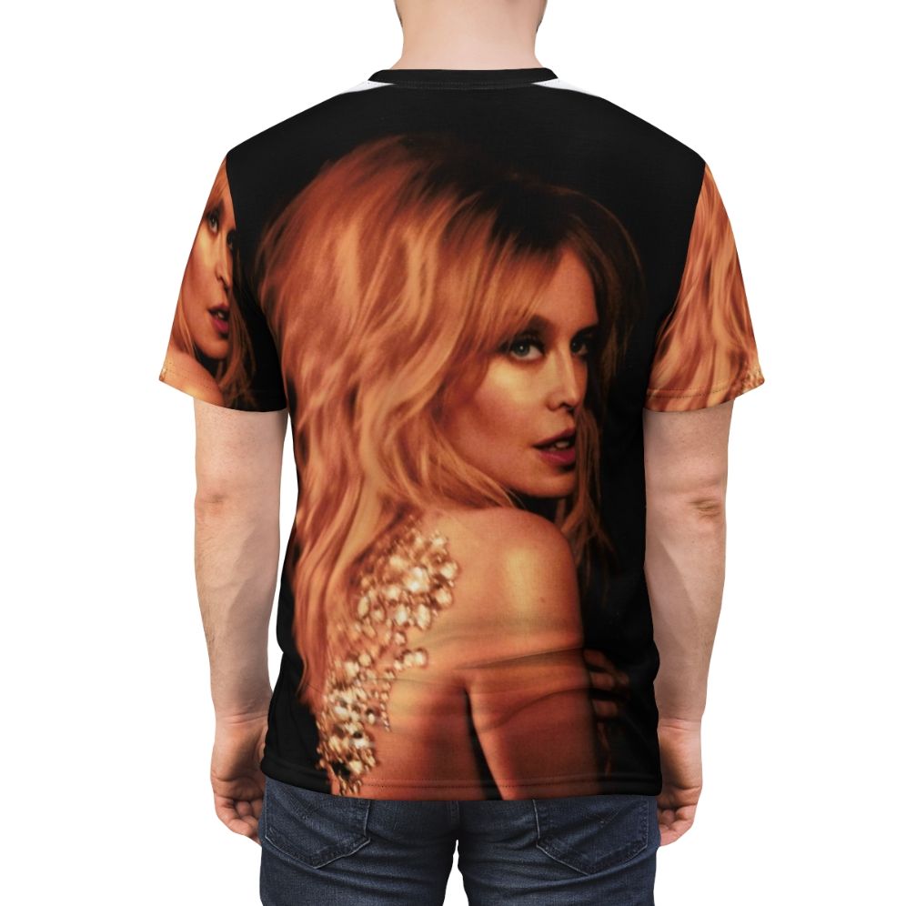 Shimmering gold t-shirt inspired by Kylie Minogue's music and fashion - men back