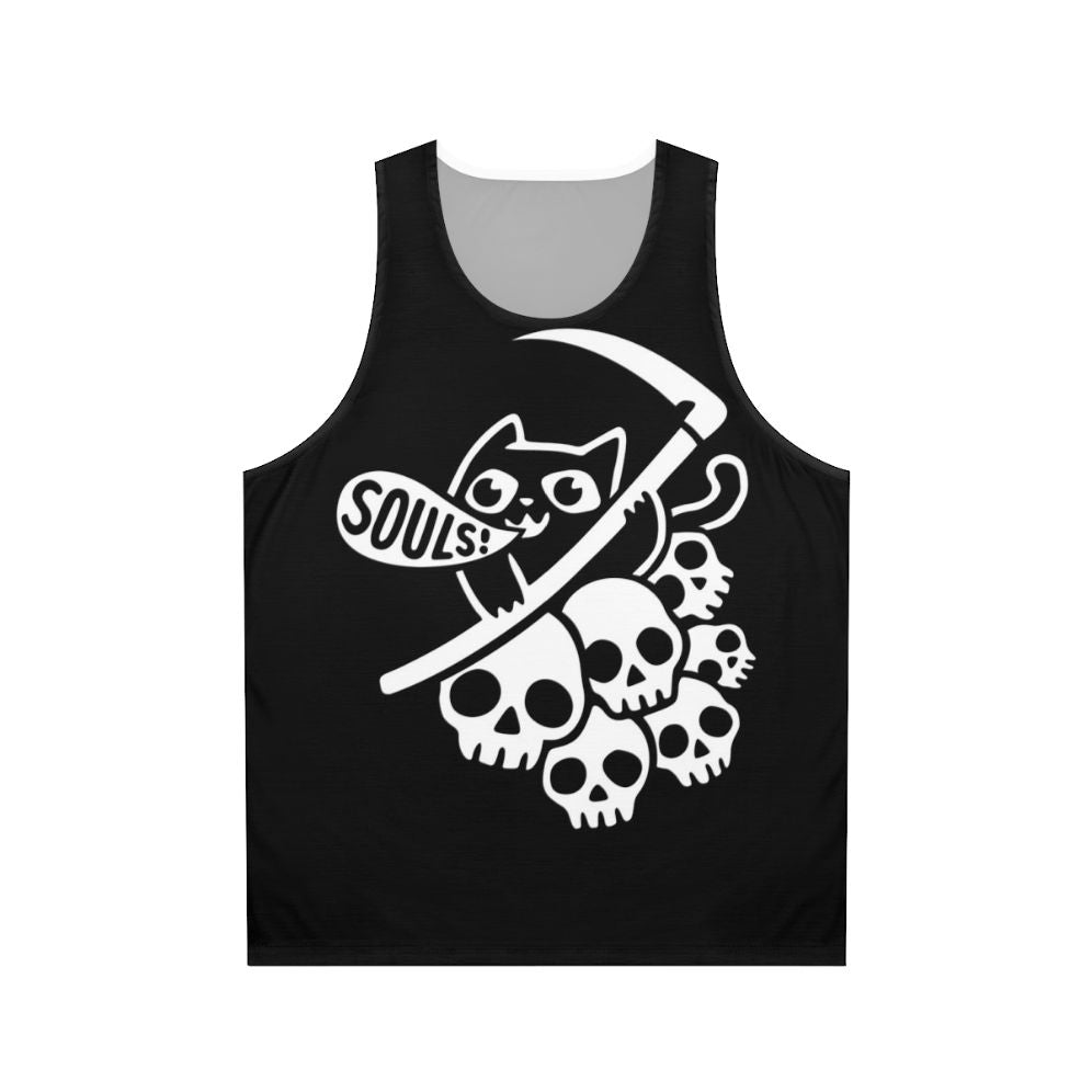 Grim Reaper Cat Unisex Tank Top