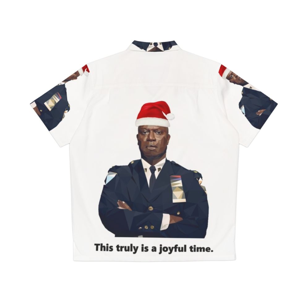 Captain Holt wearing a festive Hawaiian shirt from the Brooklyn Nine Nine TV show - Back