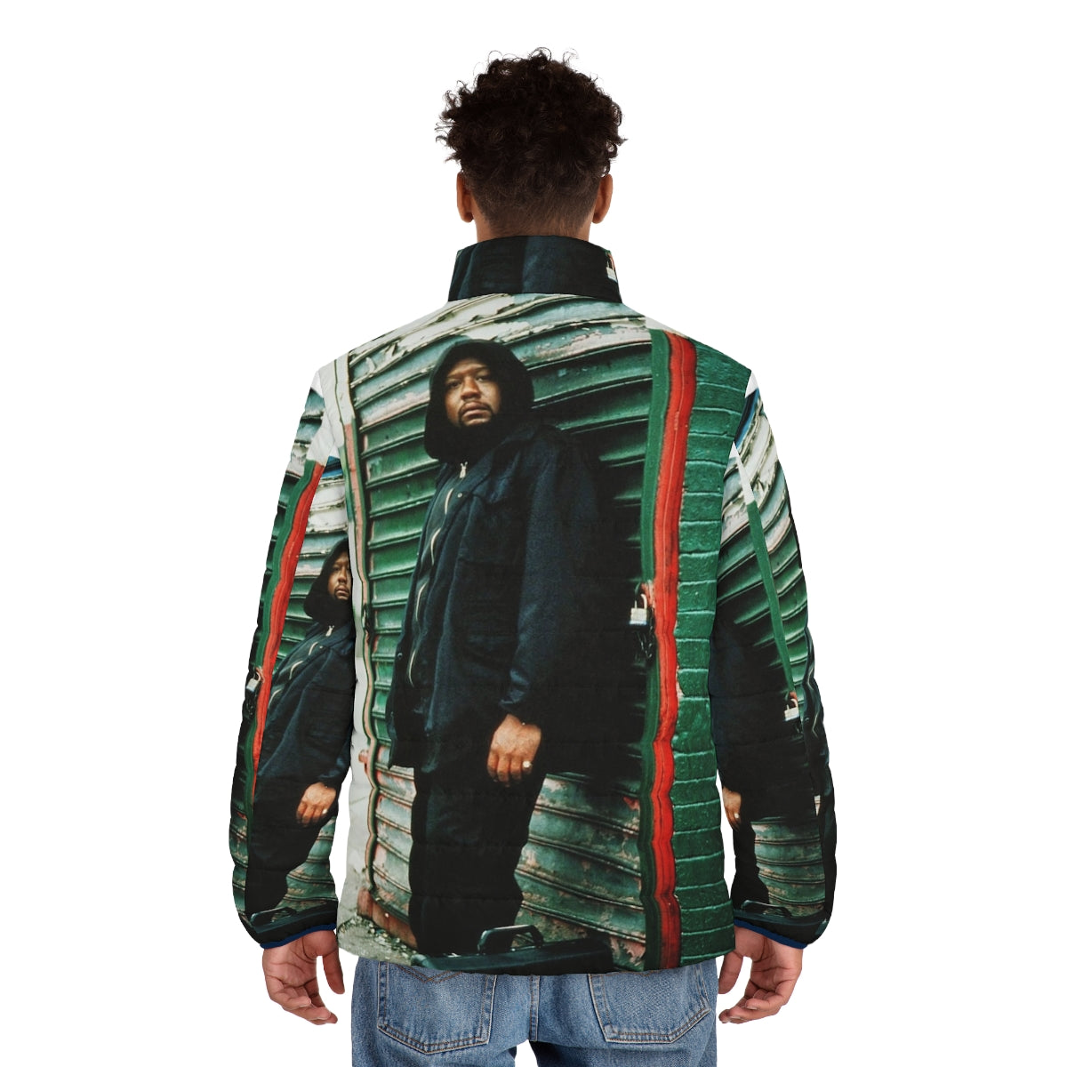 Ghost Dog: The Way of the Samurai Puffer Jacket featuring a samurai-inspired design - men back