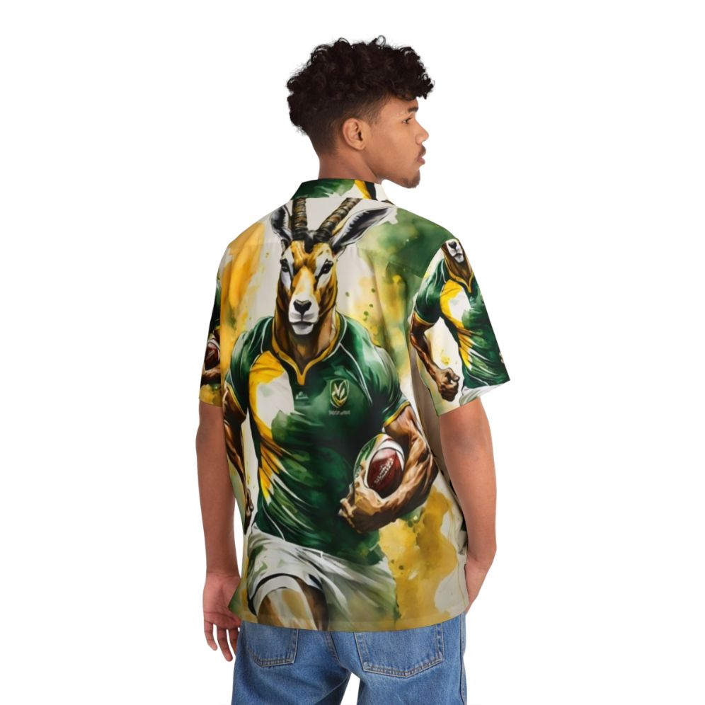 Springboks Hawaiian Style Rugby Shirt - People Back