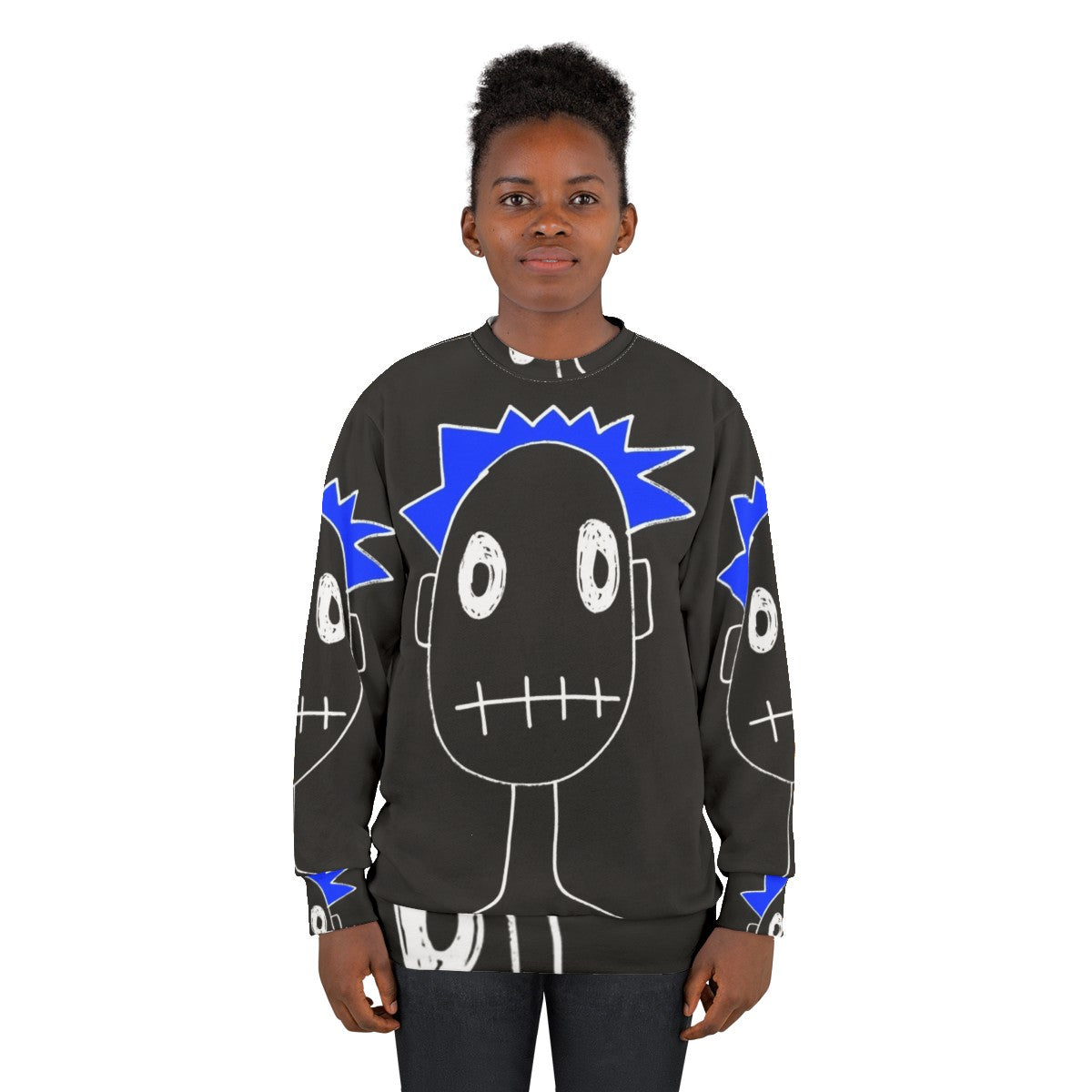 Blue funny boy sweatshirt - women