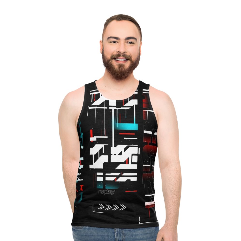 Cyberpunk tech wear unisex tank top - men