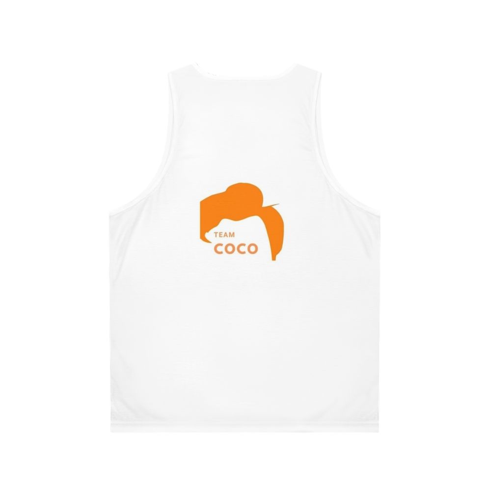 Conan O'Brien Team Coco Unisex Tank Top - Back