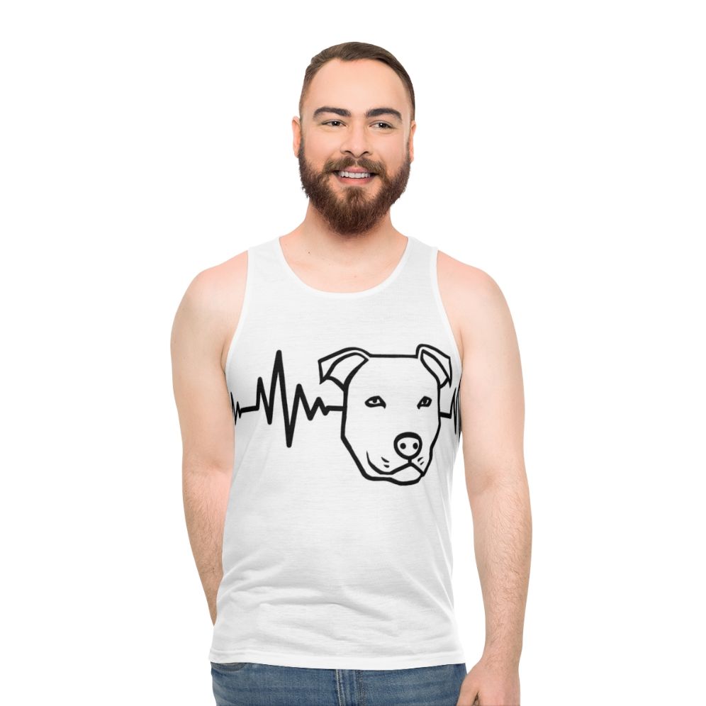 Pitbull Heartbeat Unisex Tank Top - men