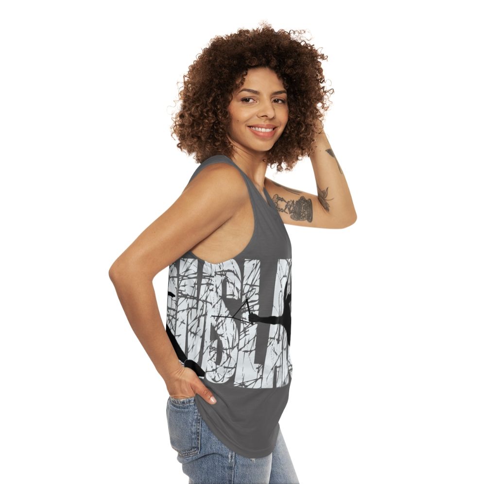 Slalom water skier unisex tank top - women side