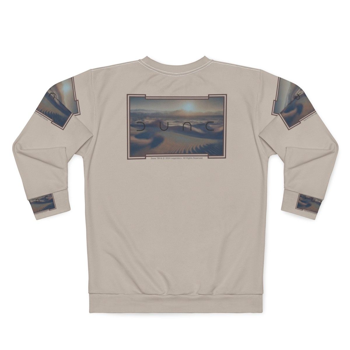 Dune-inspired desert planet sweatshirt with two moons - Back