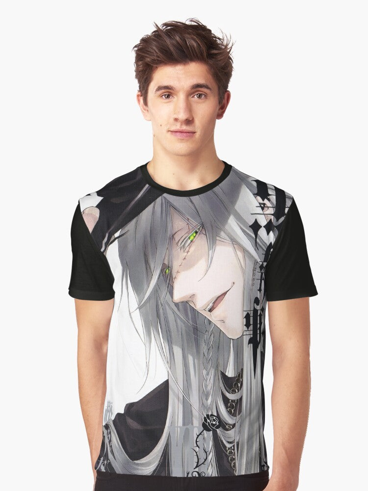 Undertaker Black Butler Graphic T-Shirt featuring Sebastian Michaelis and Ciel Phantomhive from the popular anime series - Men