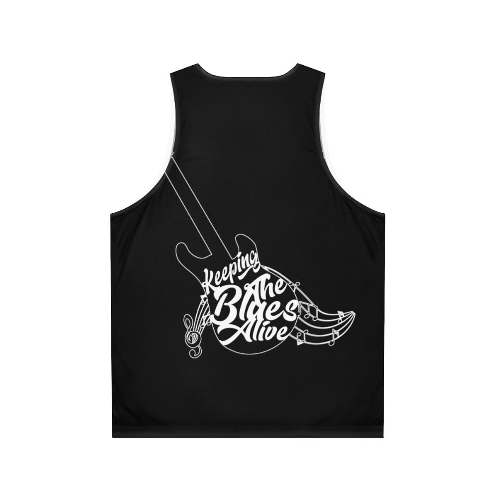 Unisex blues music saxophone lover tank top - Back