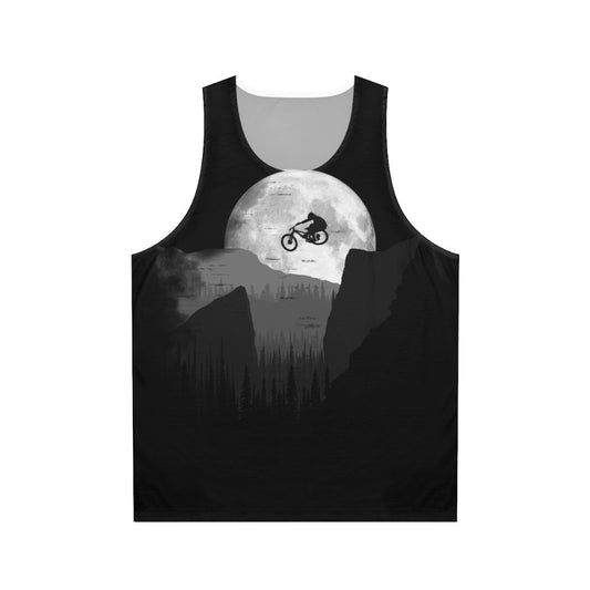 Mountain bike tank top with moon graphic