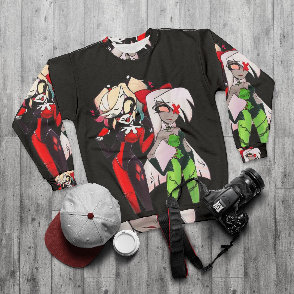 Hazbin Hotel Charlie Morningstar Graphic Sweatshirt - flat lay