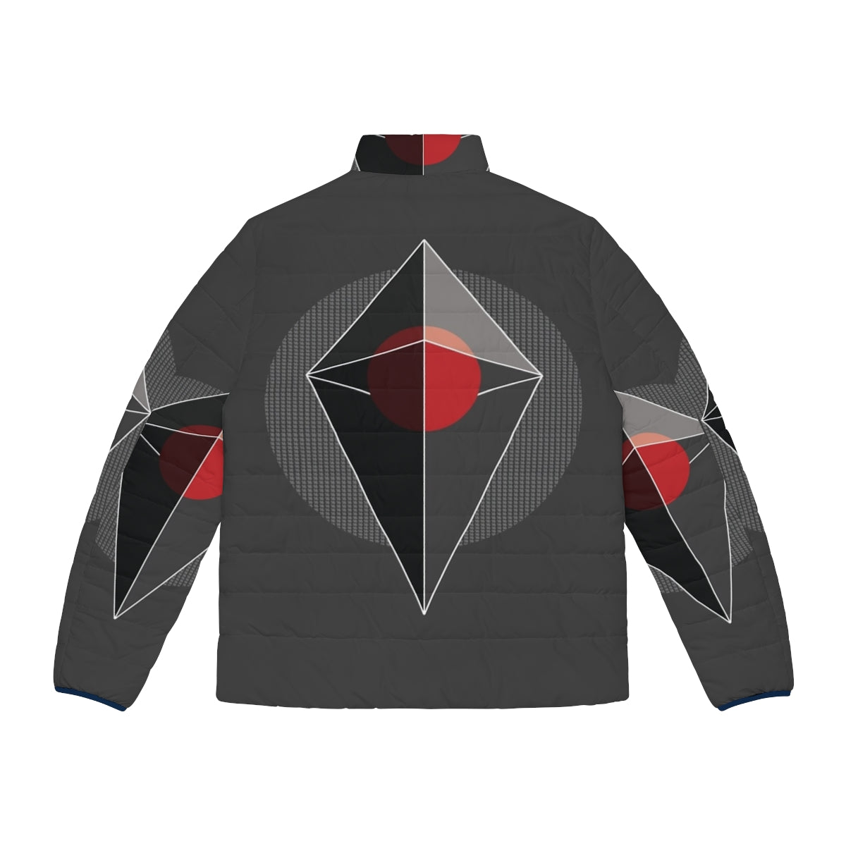 No Man's Sky Atlas Puffer Jacket featuring the iconic plumbob symbol - Back