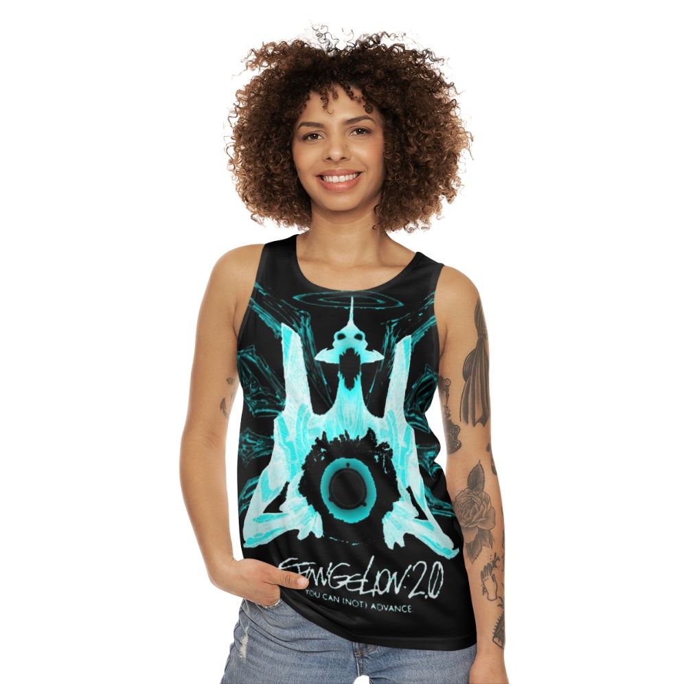 Evangelion Unit 01 Angel Logo Unisex Tank Top - women