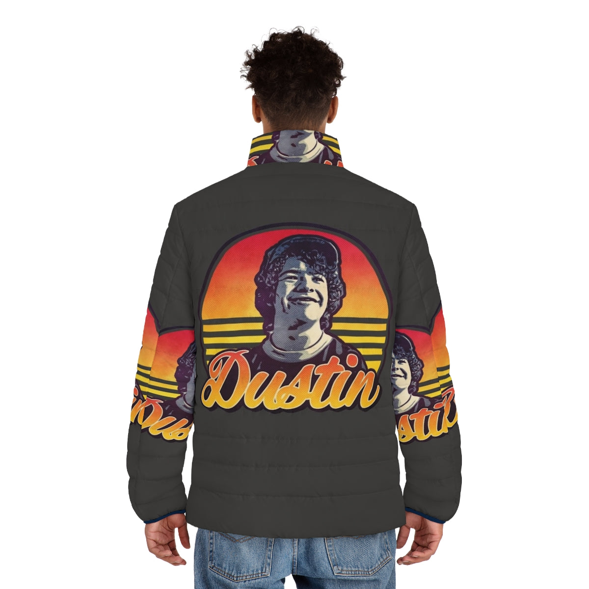 Stranger Things Dustin Retro Puffer Jacket - men back